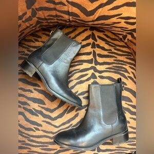 Cole Haan black leather ankle riding boots